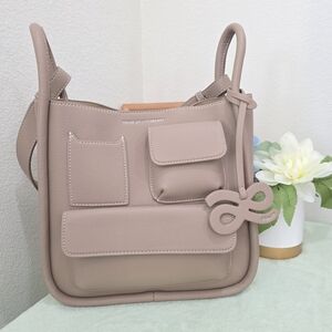 House Of Little Bunny Momentum Taupe Shoulder Bag